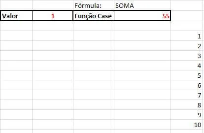 Função Case no Excel VBA