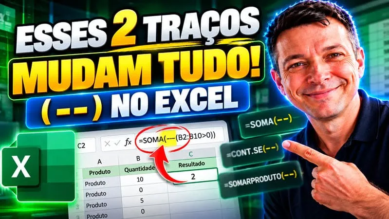Como Usar Dois Traços -- em Fórmulas no Excel