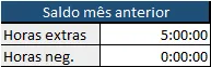 Hora extra e banco de horas Excel grátis 5