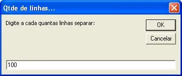 Quantidade de Linhas Quantidade de Linhas