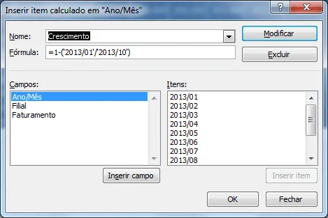 Item calculado em tabela dinâmica 8