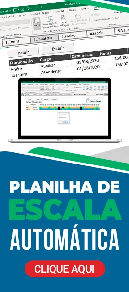 Planilha de escala de trabalho Excel Automática