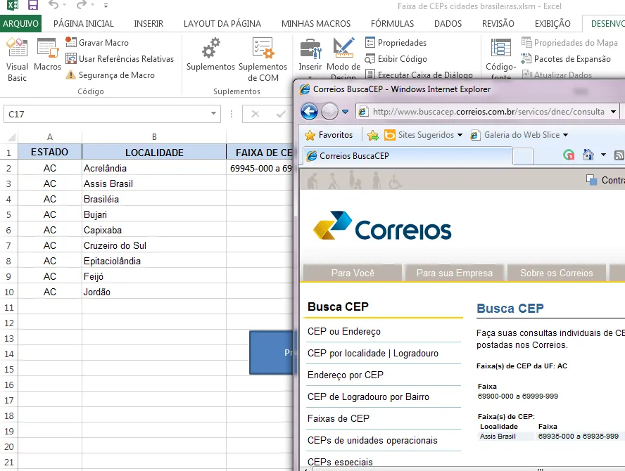 Preencher página Internet com VBA 3