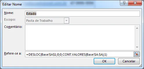Validação de dados com lista variável e tamanho variável no Excel 3