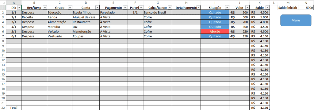 Planilha De Controle De Gastos Vrogue