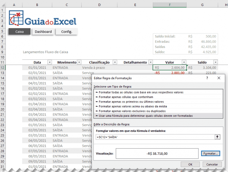 Planilha De Fluxo De Caixa Gratuita Excel Guia Do Excel