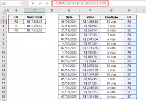 Usando A Fun O Somase No Excel Guia Do Excel