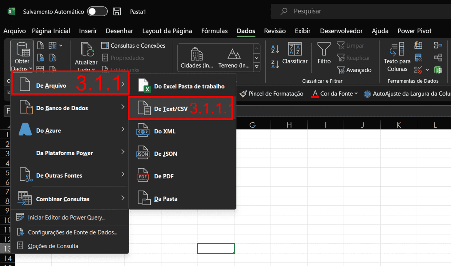 Como Importar Arquivo CSV No Excel Power Query Guia Do Excel