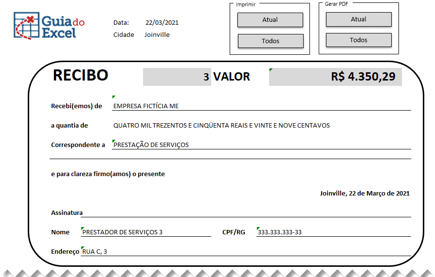 Recibo De Pago Para Imprimir / Impressao De Recibo De