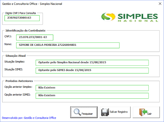 Planilha De Consulta Automatica Simples Nacional Mei