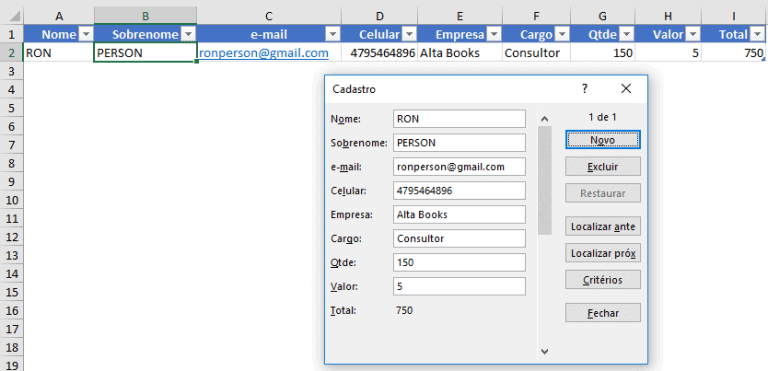 Como Criar Um Formulário No Excel Automaticamente Guia Do Excel 0241