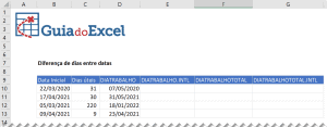 Dias úteis E Feriados No Excel - Guia Do Excel