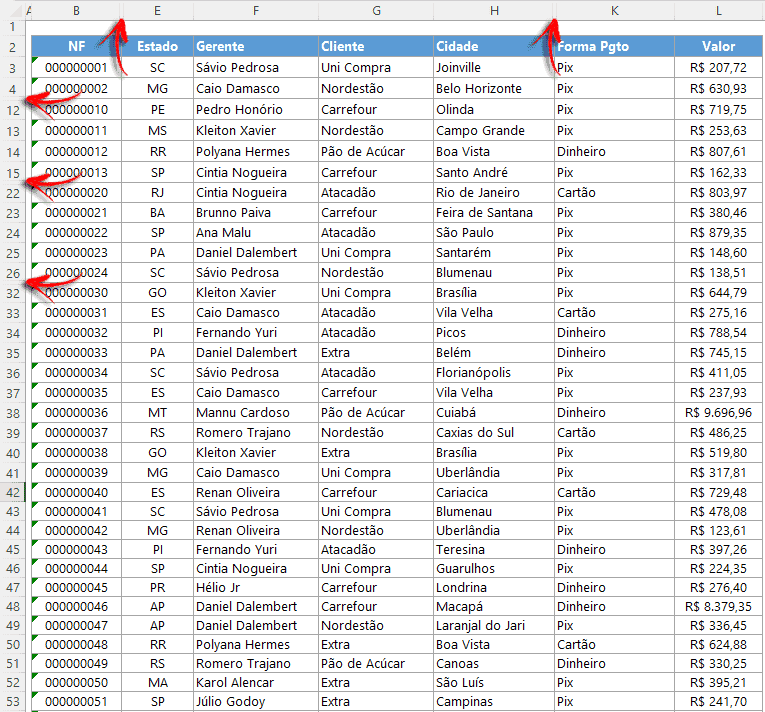 Como Reexibir Linhas E Colunas No Excel Guia Do Excel