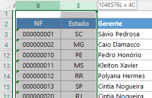 Como reexibir linhas e colunas no Excel 2