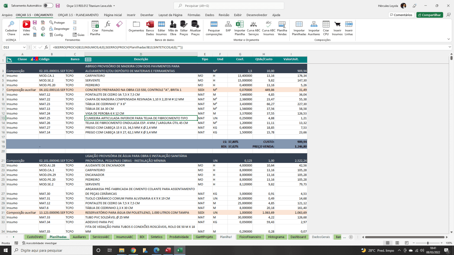 Planilha De Controle De Obras Gr Tis Excel Guia Do Excel