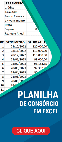 Planilha de Consórcio Excel