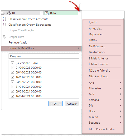 power query tratamento de dados 16