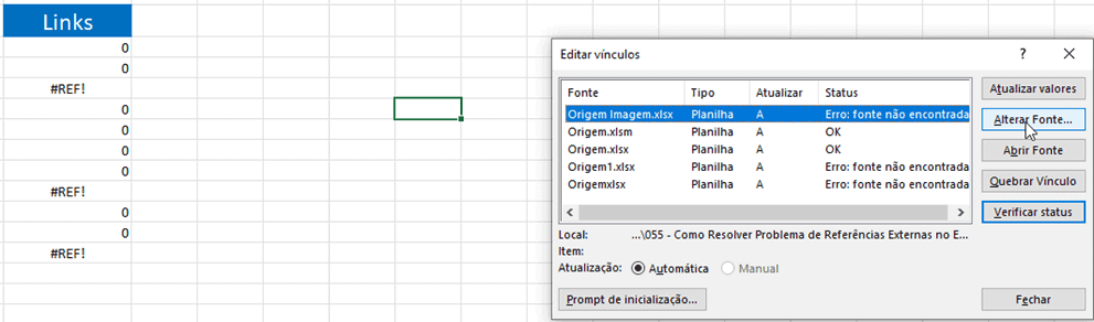 vínculos quebrados excel 4