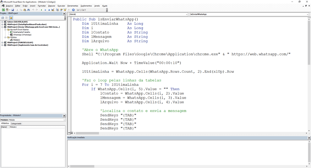 Planilha de Envio WhatsApp VBA com Arquivo Excel 2