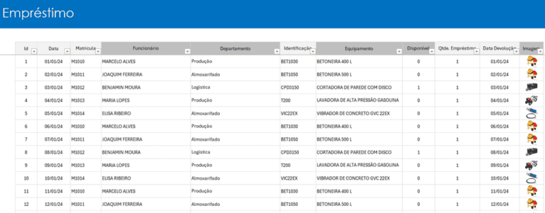 Planilha De Empréstimo De Ferramentas Excel Grátis Guia Do Excel 3318