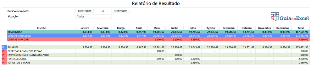 Planilha de Locação de Equipamentos Excel 7