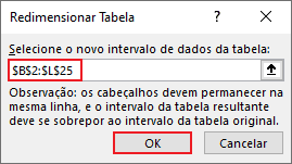 intervalo tabela excel