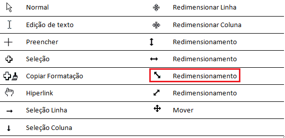 ícone de redimensionar