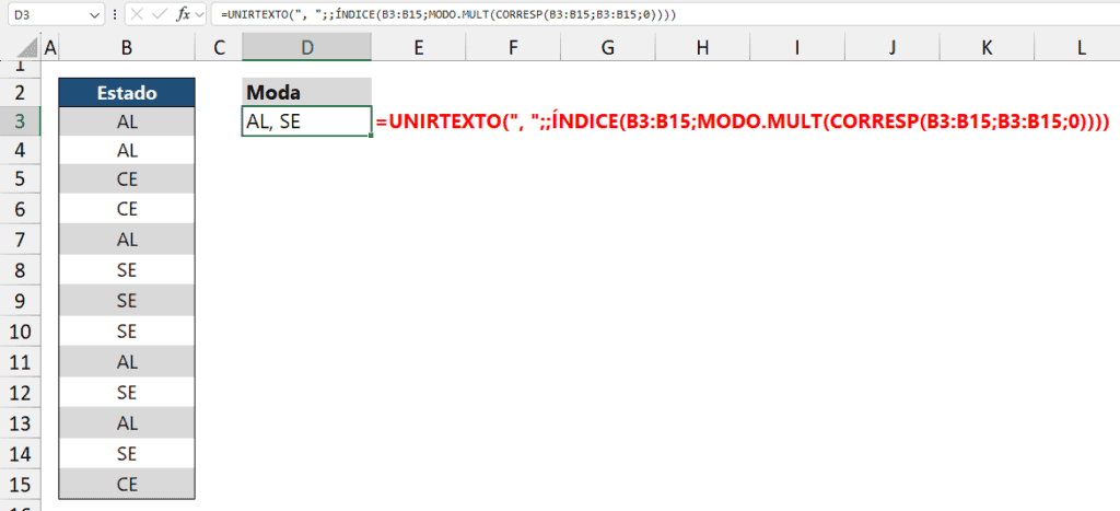 Como Retornar o Texto que Mais se Repete no Excel 5