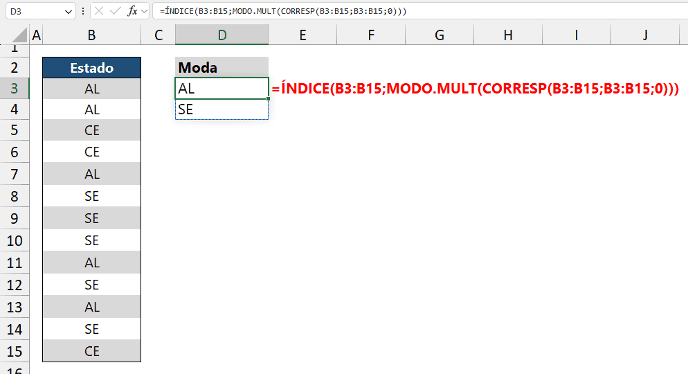 Como Retornar o Texto que Mais se Repete no Excel 4