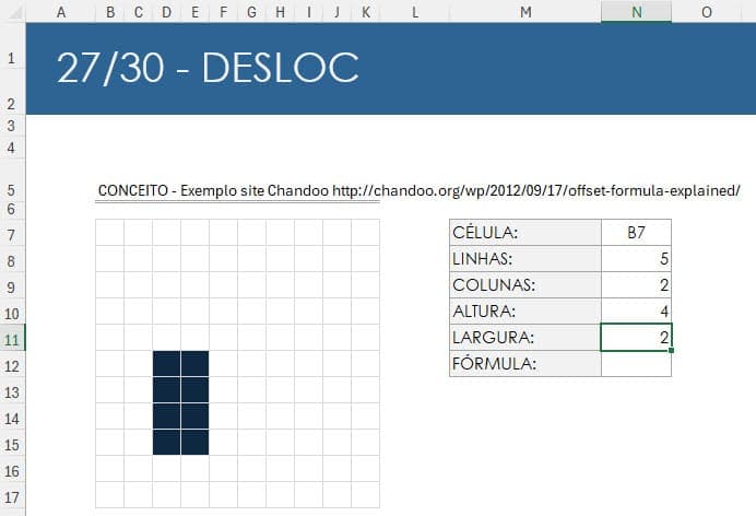 Desloc Excel 2