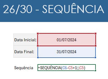 sequência excel 3