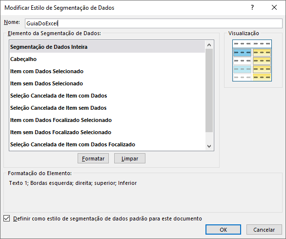 Personalizar Segmentação de Dados no Excel 10