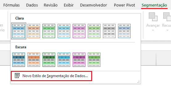 Personalizar Segmentação de Dados no Excel 4