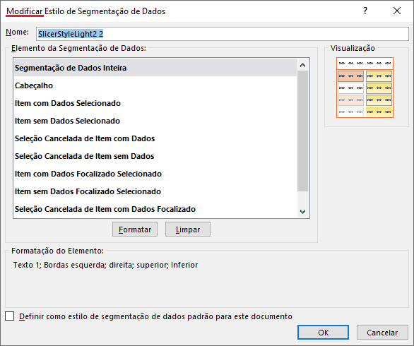 Personalizar Segmentação de Dados no Excel 5