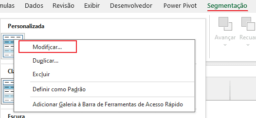 Personalizar Segmentação de Dados no Excel 9