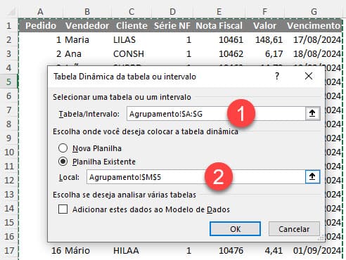 agrupar tabela dinâmica 2