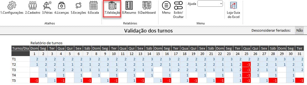 planilha de escala de trabalho 4